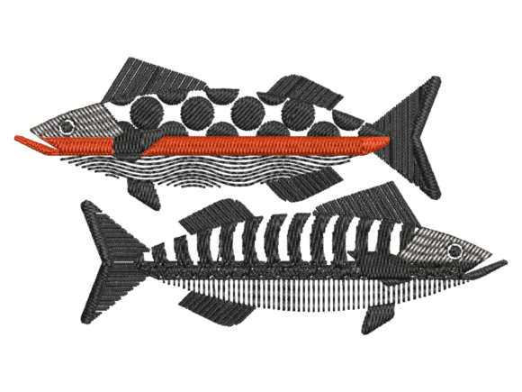 Abstract Fish Embroidery: A Holiday Design Review