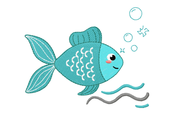 Cute Fish Embroidery Design: Ocean Kids Review