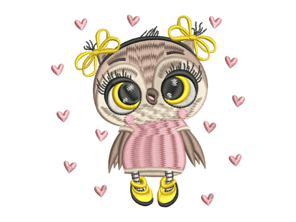 Cute Owl Girl Embroidery: A Business Design Review