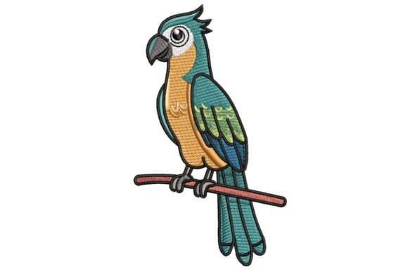 Tropical Parrot Embroidery: A Vibrant Gift Design